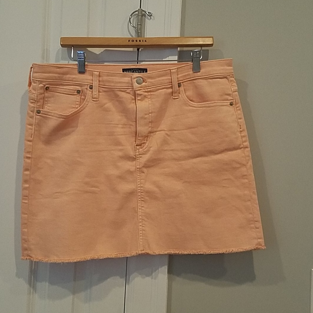 J. Crew frayed hem skirt